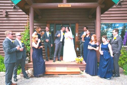  Wedding Party Montana Lodge Style at Lozeau Lodge Inn